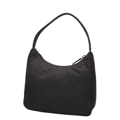 プラダ 三角ロゴプレート ミニハンドバッグ ブラック ナイロン レディース PRADA 【中古】