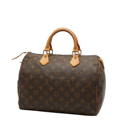 ルイ ヴィトン モノグラム スピーディ30 ハンドバッグ ミニボストンバッグ M41526 ブラウン PVC レザー レディース LOUIS VUITTON 【中古】