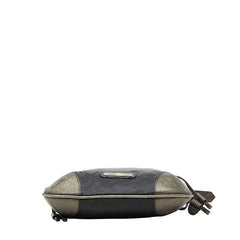 バーバリー ロゴ 斜め掛け ショルダーバッグ ブラック ブラウン ナイロン レザー レディース BURBERRY 【中古】