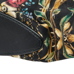 アレキサンダーマックイーン フラワープリント クラッチバッグ ブラック マルチカラー ナイロン レザー レディース Alexander McQueen 【中古】