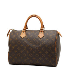 ルイ ヴィトン モノグラム スピーディ30 ハンドバッグ M41526 ブラウン PVC レザー レディース LOUIS VUITTON 【中古】