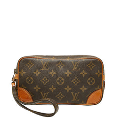 ルイ ヴィトン モノグラム マルリードラゴンヌPM セカンドバッグ M51827 ブラウン PVC レザー レディース LOUIS VUITTON 【中古】