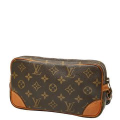 ルイ ヴィトン モノグラム マルリードラゴンヌPM セカンドバッグ M51827 ブラウン PVC レザー レディース LOUIS VUITTON 【中古】
