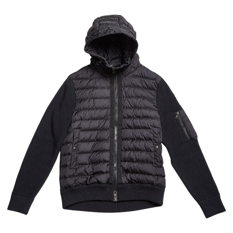 モンクレール CARDIGAN TRICOT ダウンジャケット サイズM ブラック ナイロン ダウン メンズ MONCLER 【中古】
