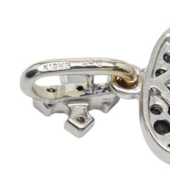 K18WG ホワイトゴールド ダイヤ2.50ct クロスモチーフ ペンダントトップ レディース 【中古】