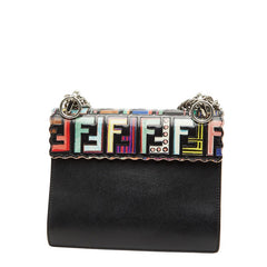 フェンディ キャナイ ミニ チェーン ショルダーバッグ 8M0381 ブラック マルチカラー レザー レディース FENDI 【中古】