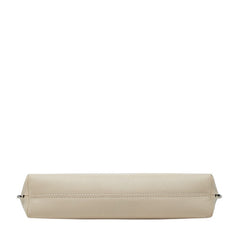 バーバリー クラッチバッグ アイボリー ベージュ レザー レディース BURBERRY 【中古】