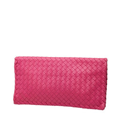 ボッテガヴェネタ イントレチャート クラッチバッグ ピンク レザー レディース BOTTEGAVENETA 【中古】