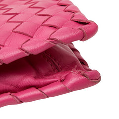 ボッテガヴェネタ イントレチャート クラッチバッグ ピンク レザー レディース BOTTEGAVENETA 【中古】