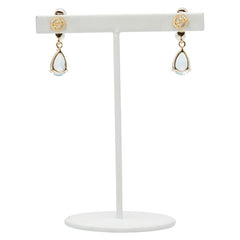K18YG イエローゴールド アクアマリン1.82ct アコヤパール3.0～4.1mm ピアス レディース 【中古】