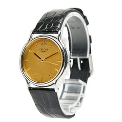 セイコー クレドール 腕時計 GCAR051/8J81-6A30 クオーツ ゴールド文字盤 ステンレススチール レザー メンズ SEIKO 【中古】
