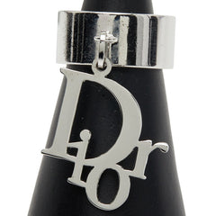 ディオール ロゴ リング 指輪 #8 シルバー メタル レディース Dior 【中古】