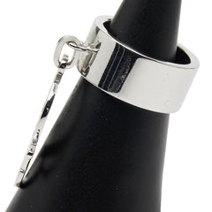ディオール ロゴ リング 指輪 #8 シルバー メタル レディース Dior 【中古】