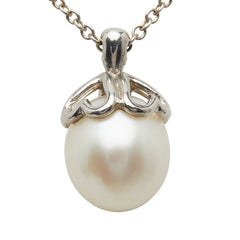 ティファニー オープンハート ネックレス SV925 シルバー パール レディース TIFFANY&Co. 【中古】