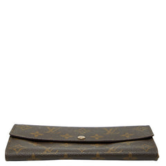 ルイ ヴィトン モノグラム ポシェット ポルトモネ クレディ 長財布 M61725 ブラウン PVC レザー レディース LOUIS VUITTON 【中古】