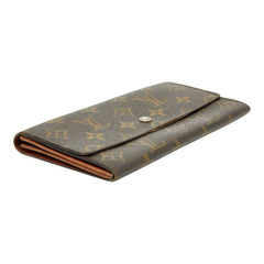 ルイ ヴィトン モノグラム ポシェット ポルトモネ クレディ 長財布 M61723 ブラウン PVC レザー レディース LOUIS VUITTON 【中古】