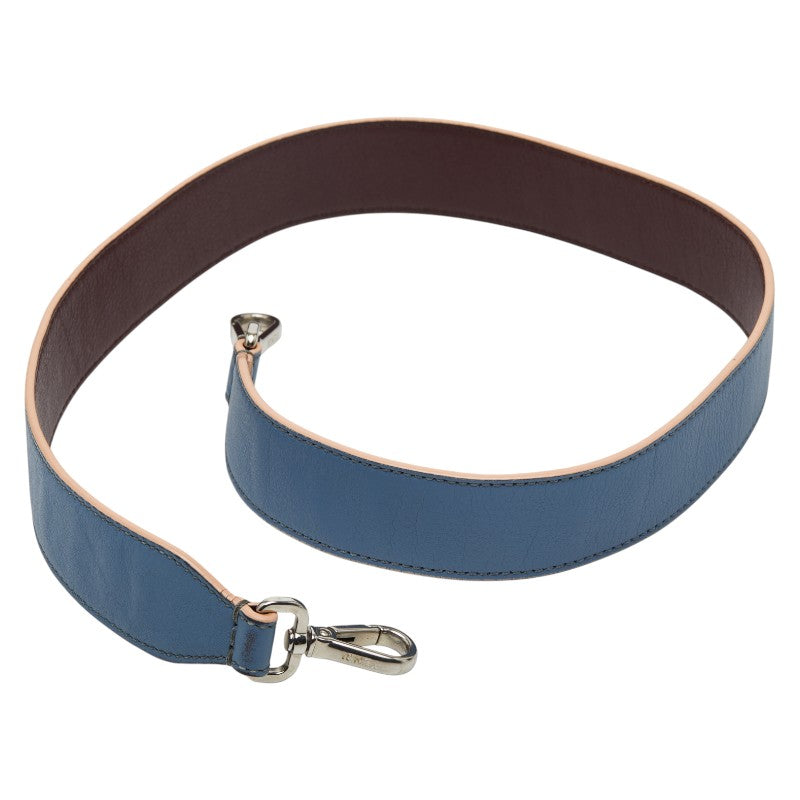 フェンディ ショルダーストラップ ライトブルー ブラウン レザー レディース FENDI 【中古】