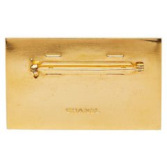 シャネル ロゴプレート ブローチ ゴールド メッキ レディース CHANEL 【中古】