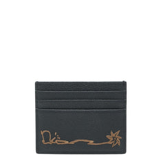ディオール カードケース パスケース ブラック レザー レディース Dior 【中古】