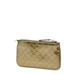 グッチ マイクログッチシマ コインケース 233133 ゴールド パテントレザー レディース GUCCI 【中古】