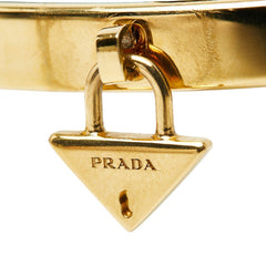 プラダ ブレスレット ブラック サフィアーノレザー レディース PRADA 【中古】