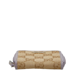 グッチ GGキャンバス コインケース 小銭入れ 115255 ベージュ パープル キャンバス レザー レディース GUCCI 【中古】