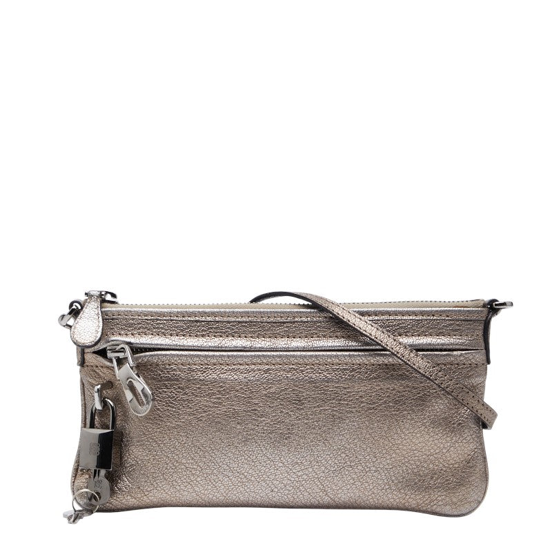 ロエベ ショルダーバッグ ゴールド レザー レディース LOEWE 【中古】