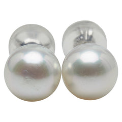 K14WG ホワイトゴールド アコヤパール6.5～6.6mm ピアス レディース 【中古】