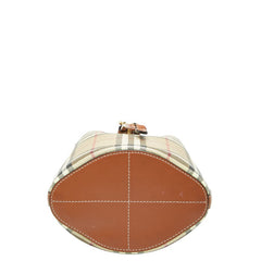 バーバリー ノバチェック TBロゴ ハンドバッグ ショルダーバッグ 2WAY ベージュ マルチカラー PVC レザー レディース BURBERRY 【中古】