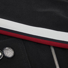 ルイ ヴィトン LVロゴ ジップアップブルゾン サイズS ブラック マルチカラー レーヨン シルク ポリエステル レディース LOUIS VUITTON 【中古】