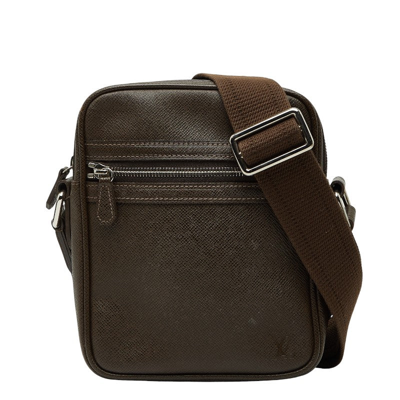 ルイ ヴィトン タイガ ディミトリ ショルダーバッグ M32468 グリズリ ブラウン レザー メンズ LOUIS VUITTON 【中古】