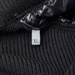 モンクレール MAGLIONE TRICOT CARDIGAN ダウンジャケット 切替 サイズXL E20919416200 ブラック ナイロン ダウン90％/フェザー10％ メンズ MONCLER 【中古】
