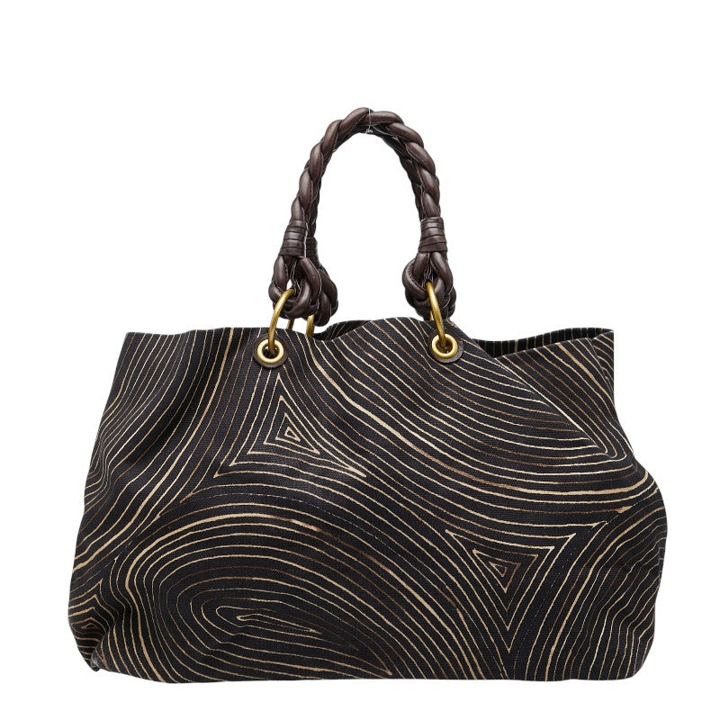 ボッテガヴェネタ イントレチャート トートバッグ キャンバス レザー レディース BOTTEGAVENETA 【中古】