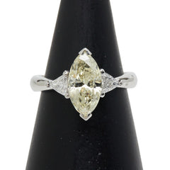 Pt900 プラチナ ダイヤ1.807ct ダイヤ0.27ct マーキスカット リング 指輪 レディース 12号 【中古】