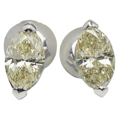 K18WG ホワイトゴールド ダイヤ1.00ct ピアス レディース 【中古】