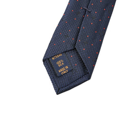 ルイ ヴィトン モノグラム ドット LVデュアル ネクタイ M75940 ネイビー レッド シルク メンズ LOUIS VUITTON 【中古】