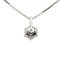 Pt900 プラチナ Pt850 プラチナ ダイヤ0.461ct ラウンドブリリアント ネックレス レディース 【中古】
