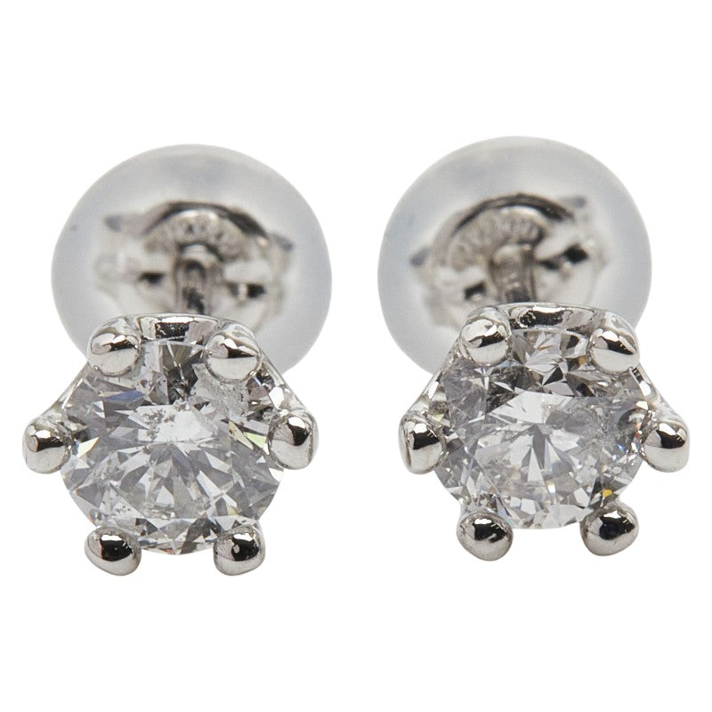 Pt900 プラチナ ダイヤ0.50ct ピアス レディース 【中古】