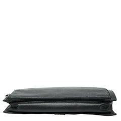 プラダ 三角ロゴプレート ハンドバッグ ビジネスバッグ ブラック サフィアーノレザー レディース PRADA 【中古】