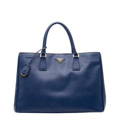 プラダ 三角ロゴプレート ハンドバッグ トートバッグ BN1844 ブルー サフィアーノレザー レディース PRADA 【中古】
