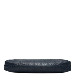 ロエベ アナグラム クラッチバッグ ネイビー レザー レディース LOEWE 【中古】