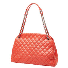 シャネル マトラッセ ココマーク チェーン ショルダーバッグ オレンジ系 キャビアスキン レディース CHANEL 【中古】