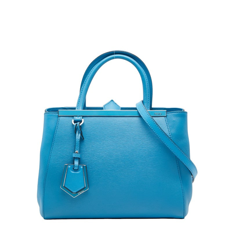フェンディ プチトゥジュール ハンドバッグ ショルダーバッグ 2WAY 8BH253 ブルー レザー レディース FENDI 【中古】