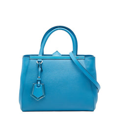 フェンディ プチトゥジュール ハンドバッグ ショルダーバッグ 2WAY 8BH253 ブルー レザー レディース FENDI 【中古】