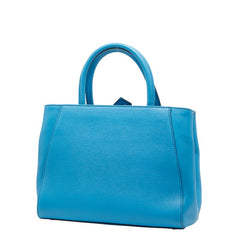 フェンディ プチトゥジュール ハンドバッグ ショルダーバッグ 2WAY 8BH253 ブルー レザー レディース FENDI 【中古】