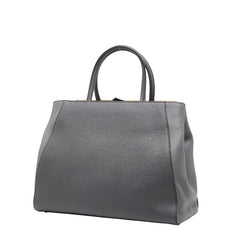 フェンディ 2JOURS トゥージュール トートバッグ ショルダーバッグ 2WAY 8BH250 グレー レザー レディース FENDI 【中古】