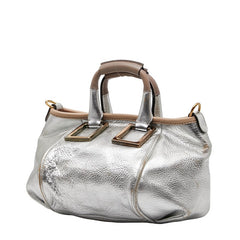 クロエ エテル ハンドバッグ ショルダーバッグ 2WAY シルバー レザー レディース Chloe 【中古】