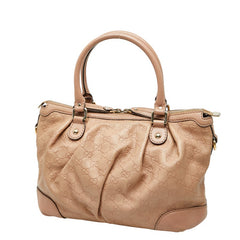 グッチ グッチシマ スーキー ハンドバッグ ショルダーバッグ 2WAY 247902 ベージュ ピンク キャンバス レザー レディース GUCCI 【中古】