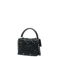 ヴァレンティノ キャンディスタッズ ハンドバッグ ショルダーバッグ 2WAY ブラック レザー レディース VALENTINO 【中古】