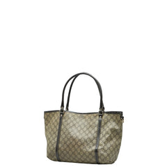 グッチ GGスプリーム トートバッグ 197953 ベージュ ブラウン PVC レザー レディース GUCCI 【中古】